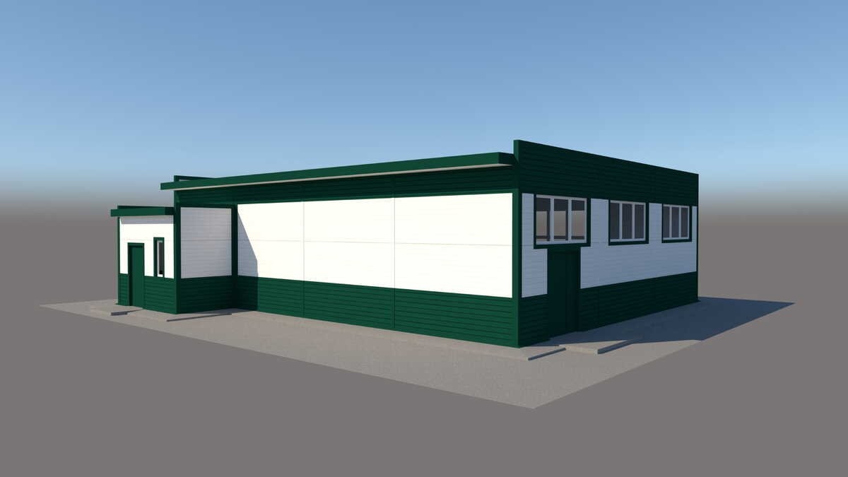 3D визуализация Магазин из сэндвич-панелей - фото 10