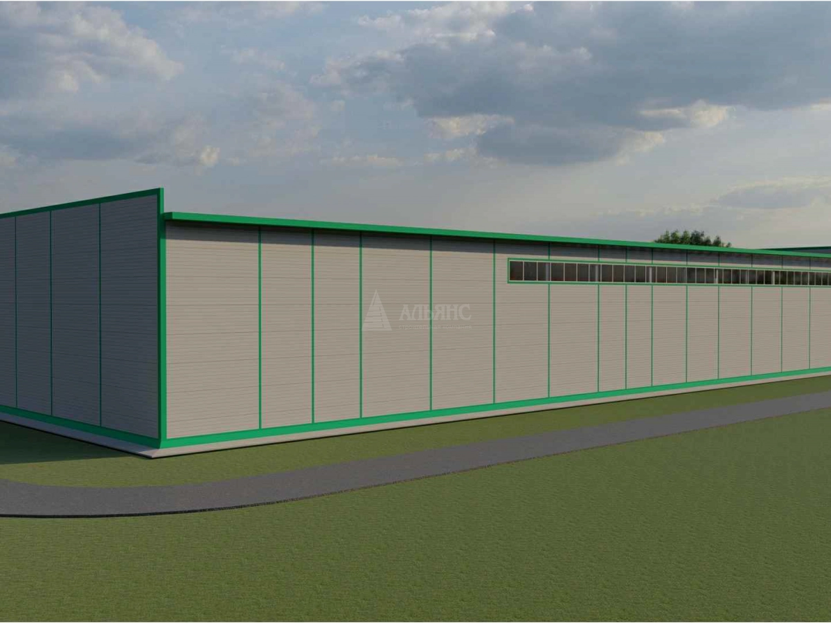 3D визуализация Каркасный склад из сэндвич-панелей - фото 2