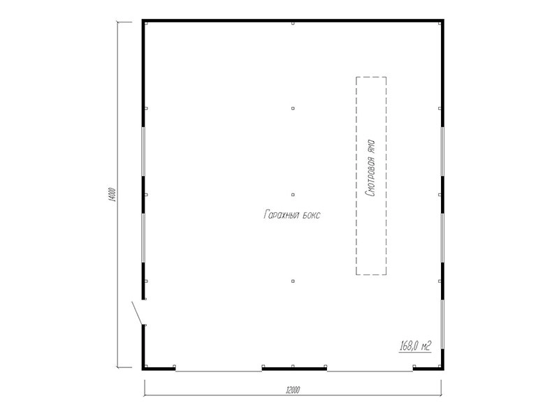 Планировка Автосервис для грузовых автомобилей из сэндвич-панелей -  фото 1