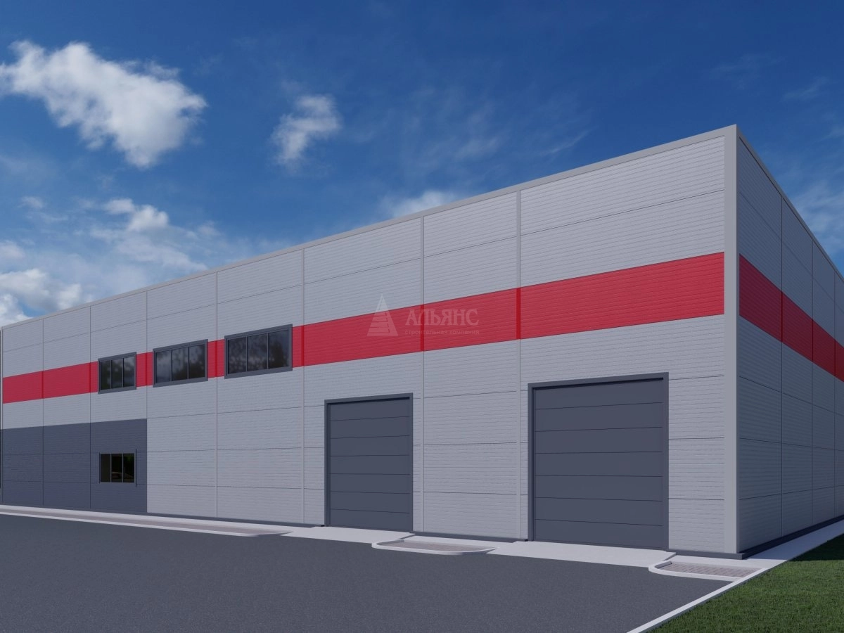 3D визуализация Производственный цех из сэндвич панелей - фото 3