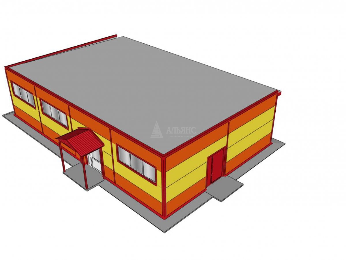 3D визуализация Магазин из сэндвич-панелей - фото 12