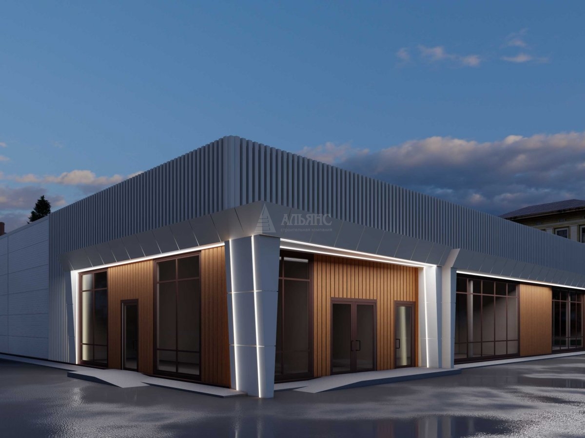 3D визуализация торгово-развлекательный центр из сэндвич панелей - фото 6